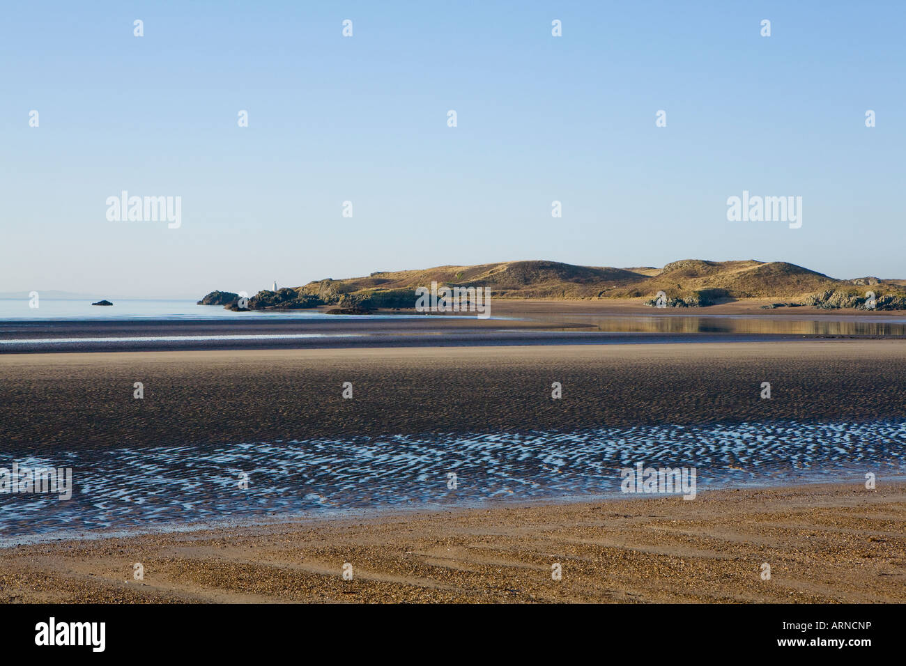Llanddwyn Island von Llanddwyn Bay Stockfoto