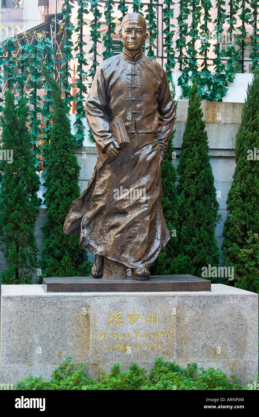 Dr Sun Yat Sen Bronze Statue Dr Sun Yat Sen Museum Hongkong Stockfoto