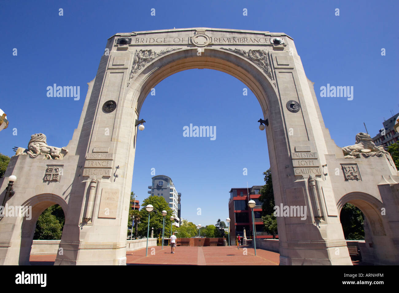 Brücke der Erinnerung Christchurch Neuseeland Südinsel Stockfoto