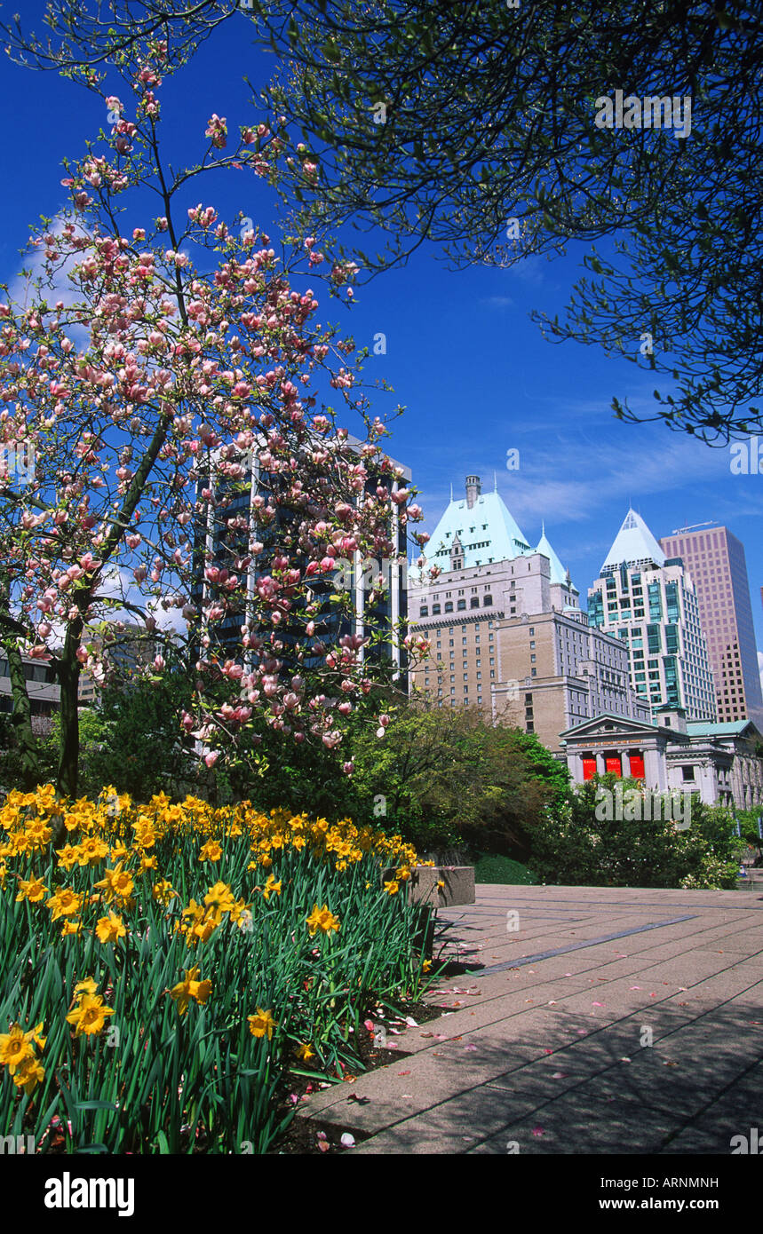 Georgia Hotel von Law Courts Promomentory, Vancouver, Britisch-Kolumbien, Kanada. Stockfoto