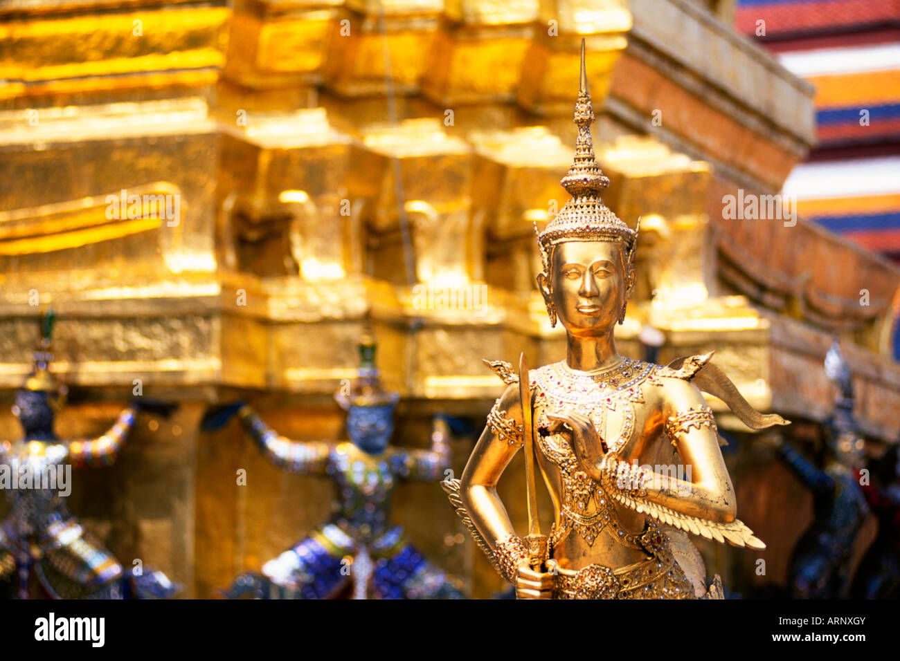 Süd-Ost-Asien, Thailand, Bangkok, Grand Palace, Wat Pra Keo, Decrorative Statuen Stockfoto