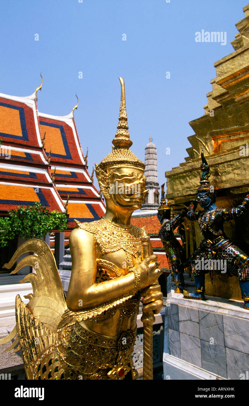 Süd-Ost-Asien, Thailand, Bangkok, Grand Palace, Wat Pra Keo, Decrorative Statuen Stockfoto
