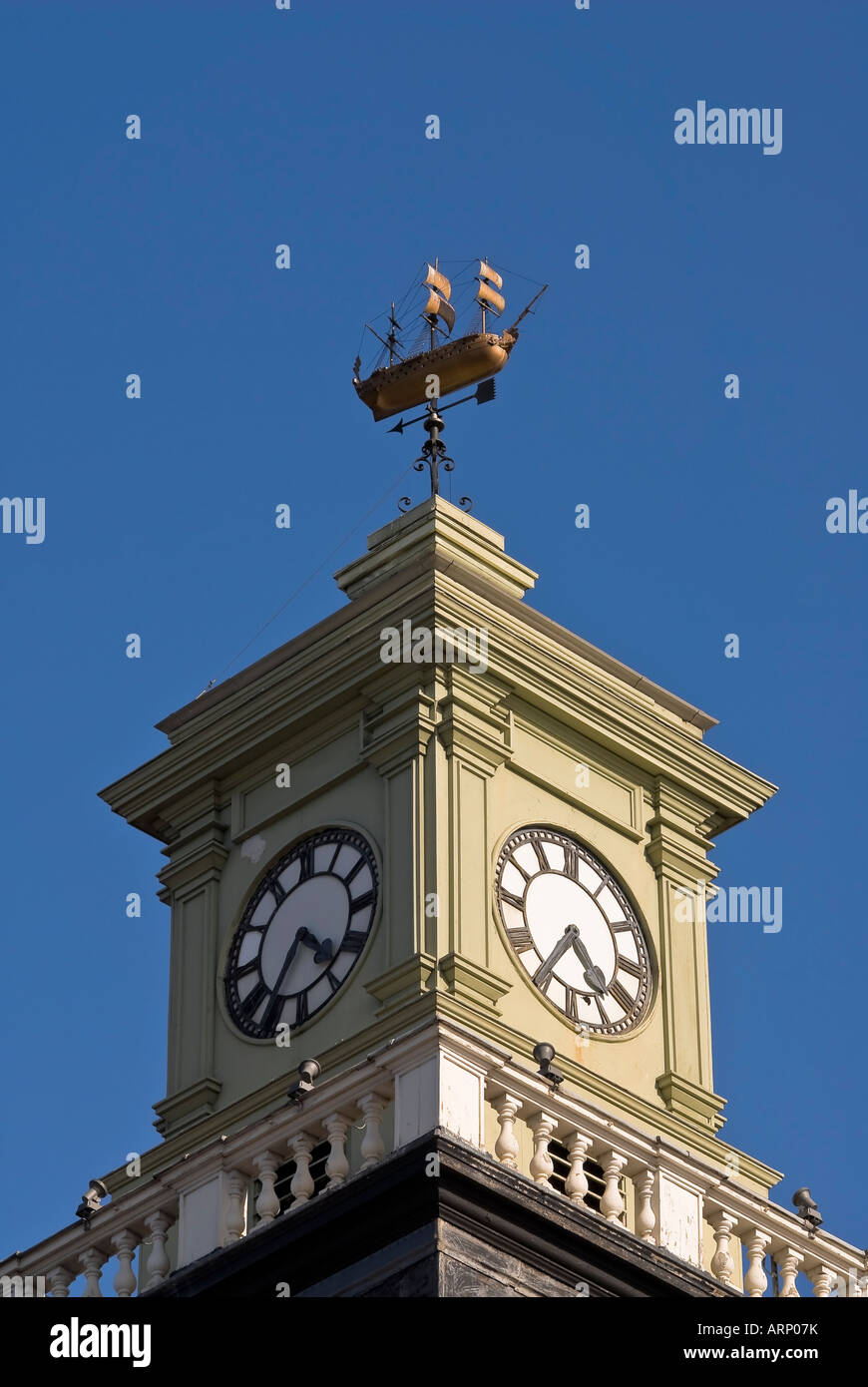 Uhrturm von dem ehemaligen Rathaus Deptford, Goldsmiths College, New Cross Gate Stockfoto