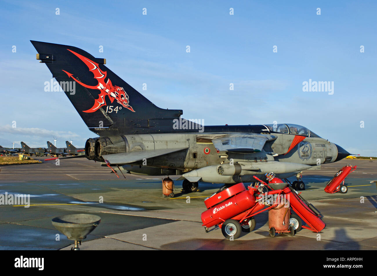 Italienischen militärischen Twin Engined zwei Sitz-Jagdbomber Stockfoto