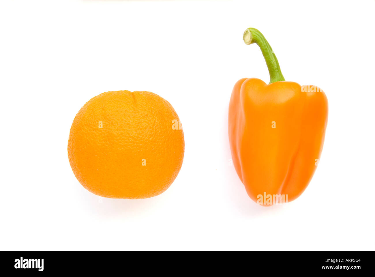 Orange und orange Pfeffer Stockfoto