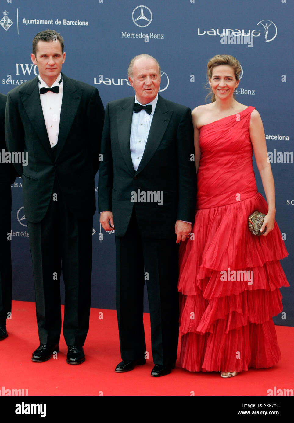 Iñaki Urdangarin Liebaert mit seiner Frau die Infantin Cristina und Vater König Juan Carlos Besuche ich die 2006 vergibt Laureus Stockfoto