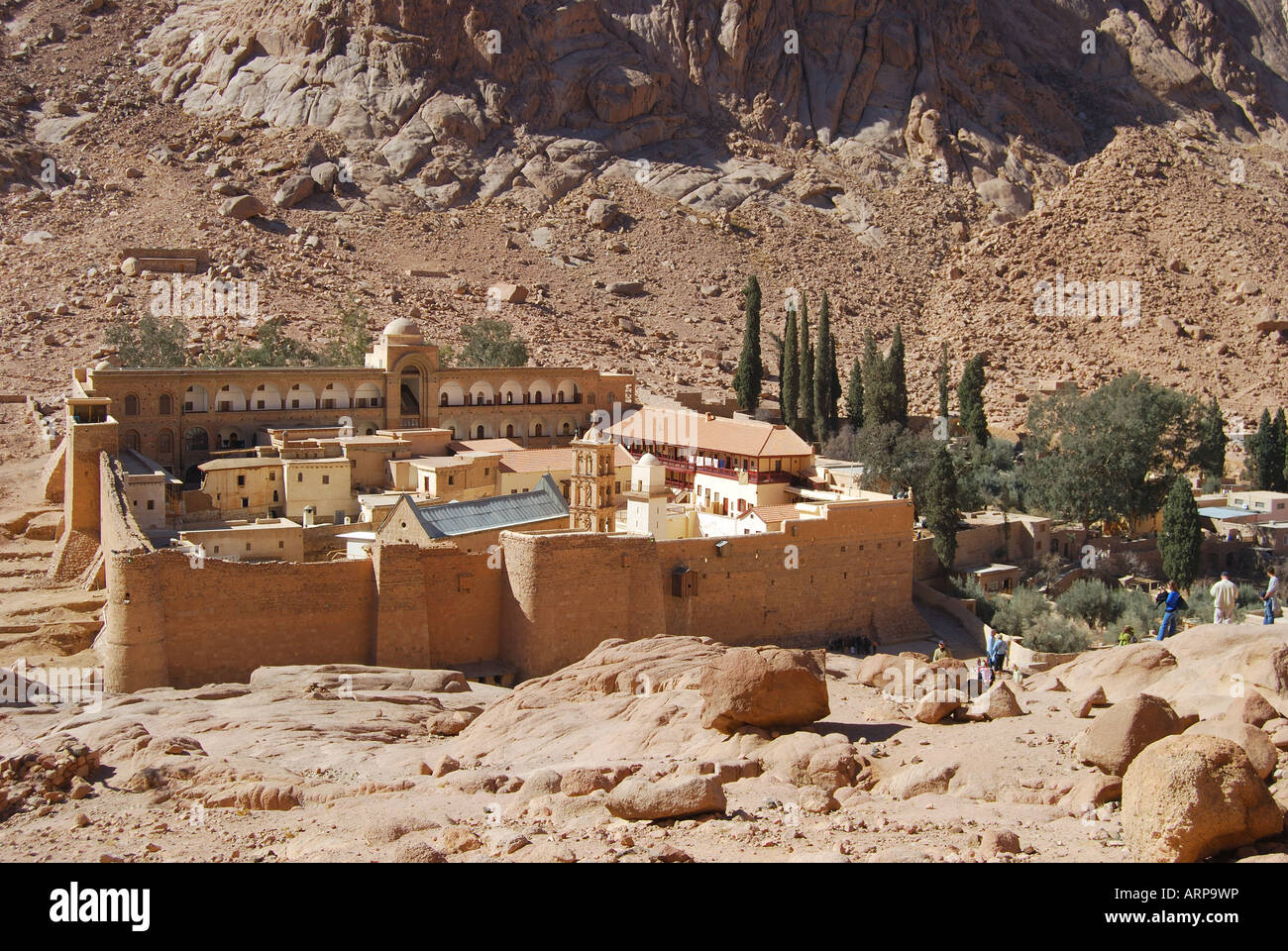 St. Catherines Kloster und Berg Sinai, Halbinsel Sinai, Ägypten Stockfoto