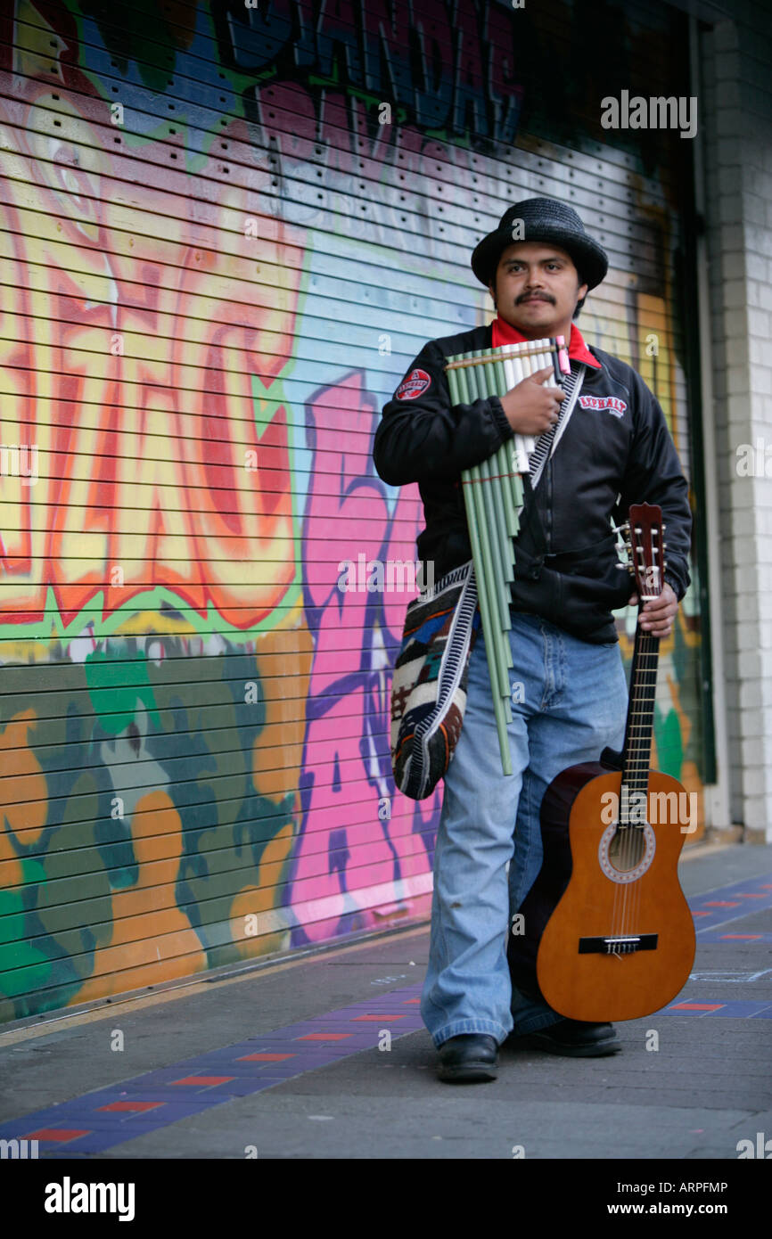 Lateinamerikanische Musiker auf Mission St Stockfoto