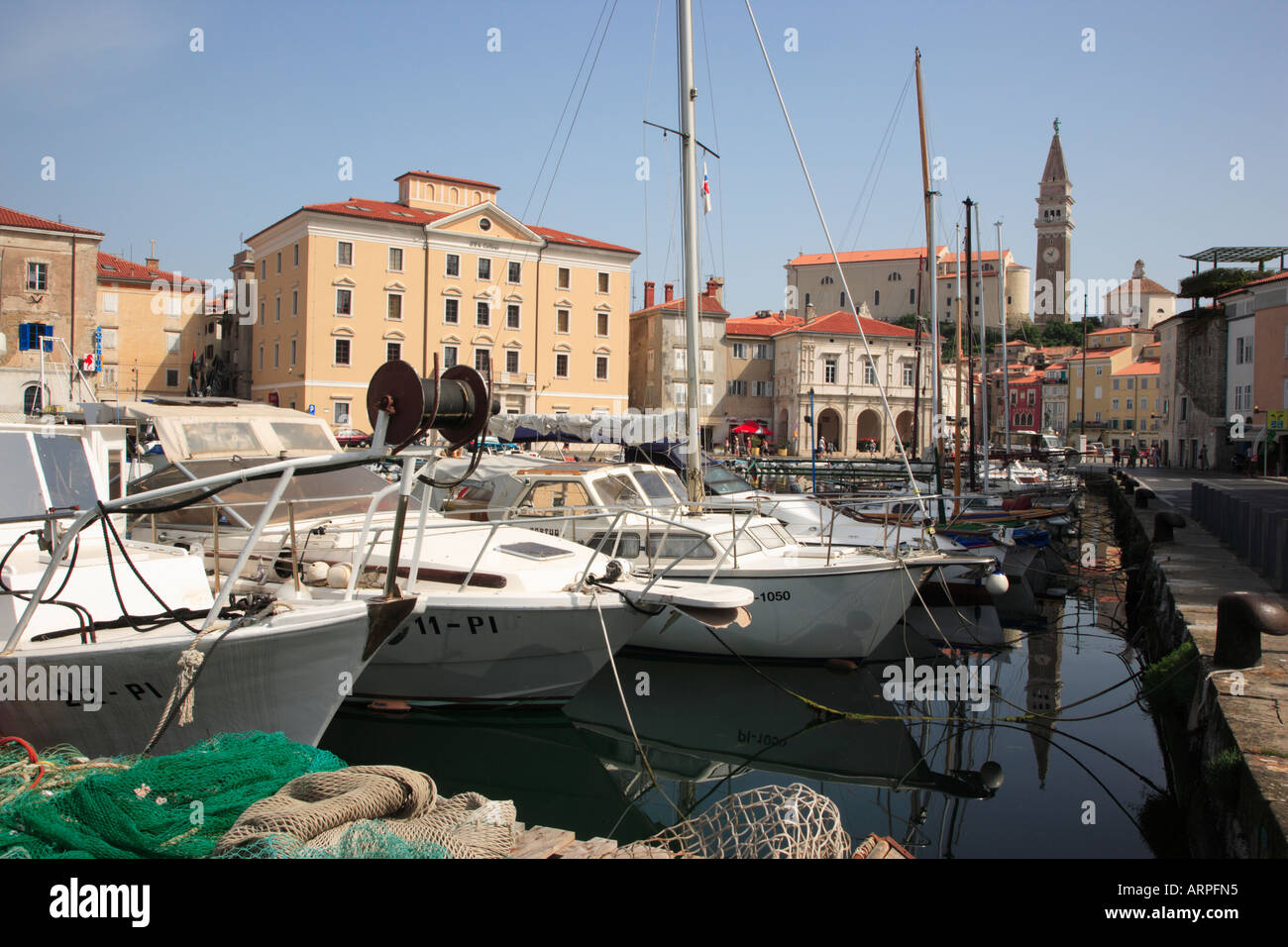 Slowenien Piran Hafen Stockfoto