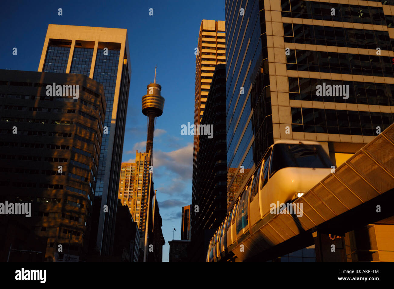 Sydney City, Sydney Tower und Monorail, Sydney, New South Wales, Australien Stockfoto