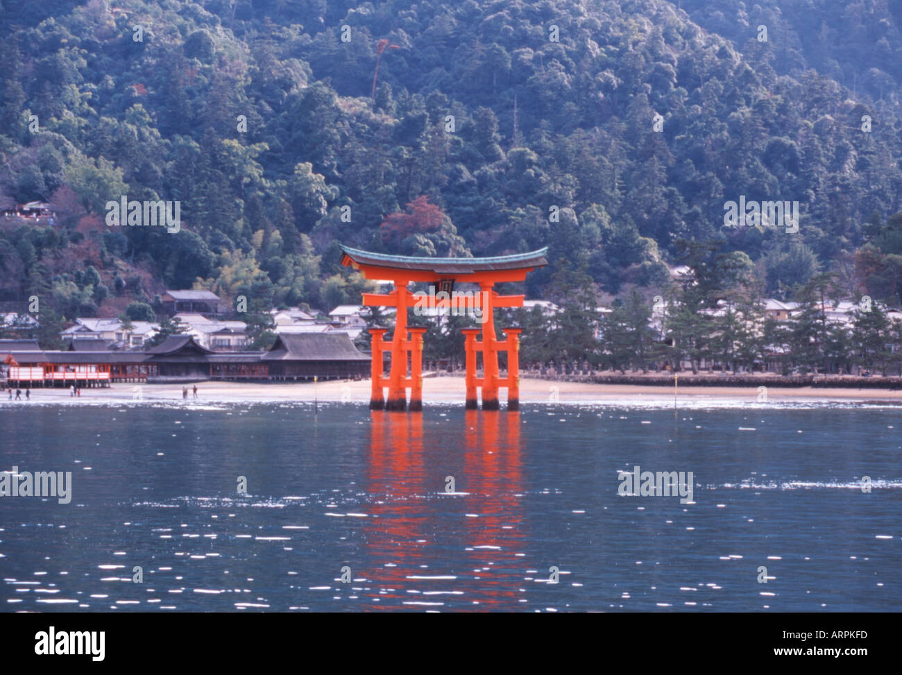Berühmten schwimmenden Torii Tor Miya-Jima Japan Stockfoto