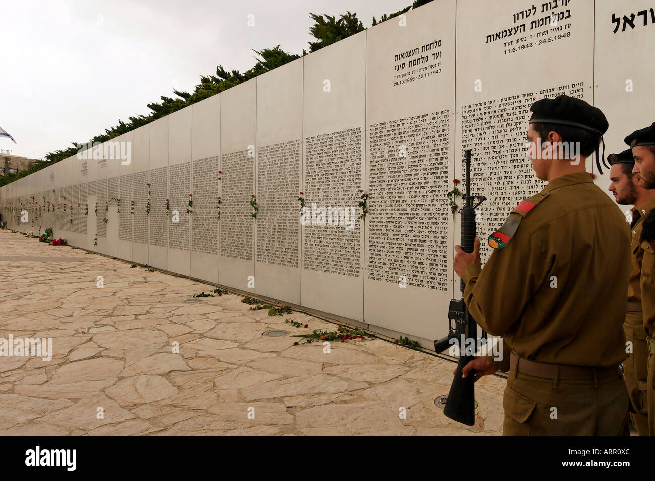 Israel Latrun Memorial Day am Panzerkorps Gedenkstätte und Museum 2005 Stockfoto