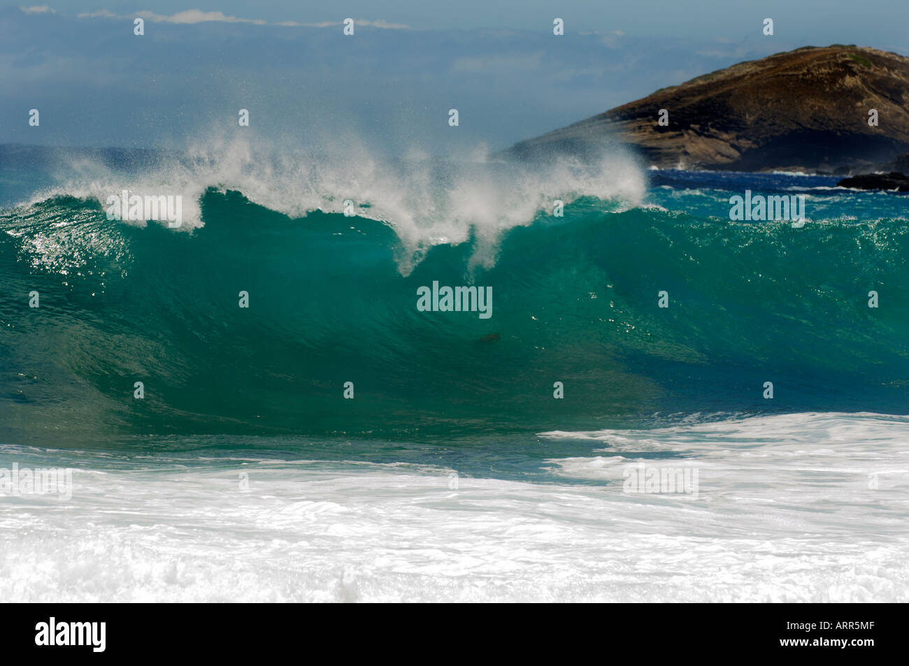 Aqua Welle vor der Küste von Oahu Ost Stockfoto