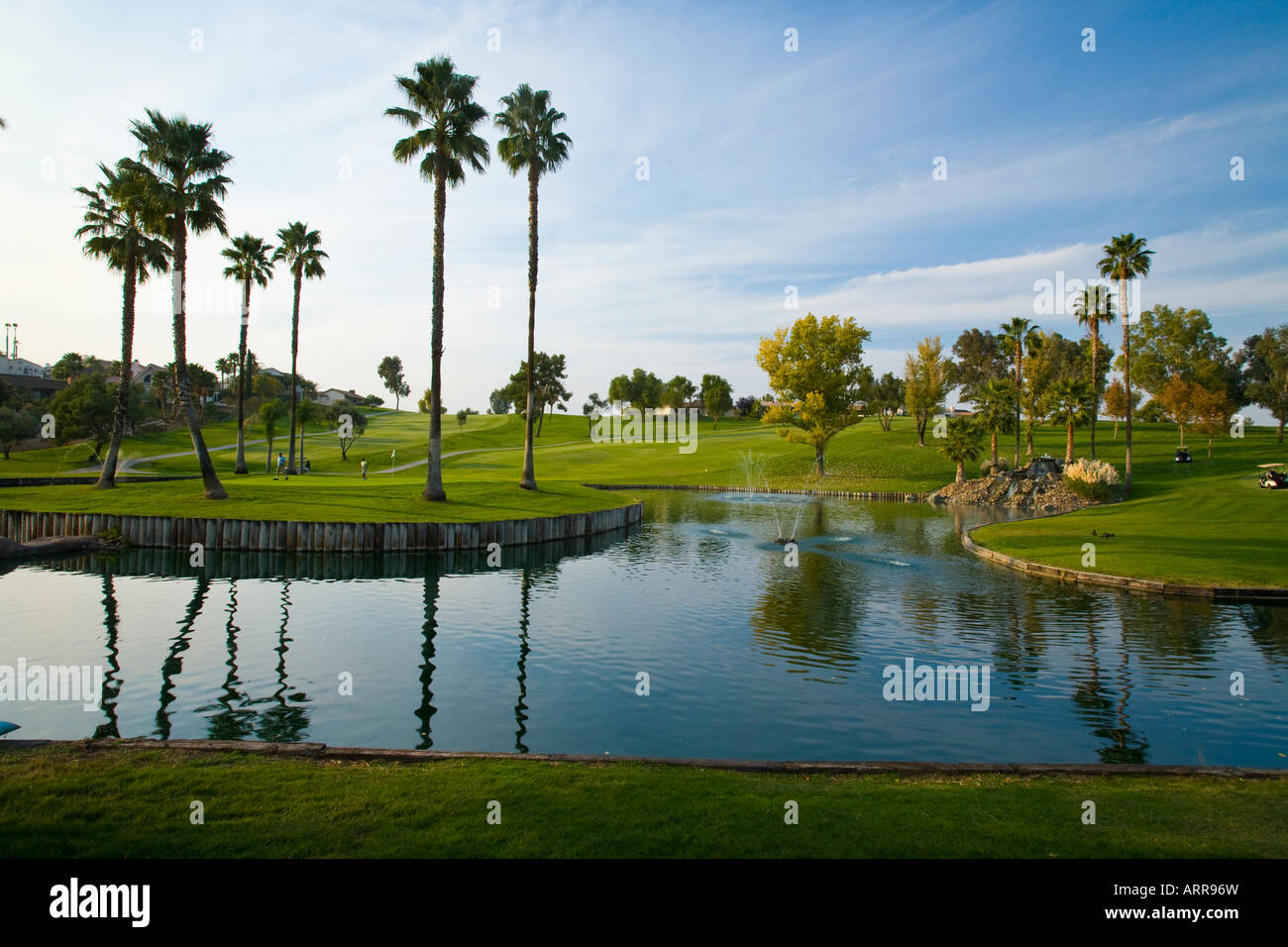 Golfplatz Canyon Lake Kalifornien riverside County Oktober Stockfoto