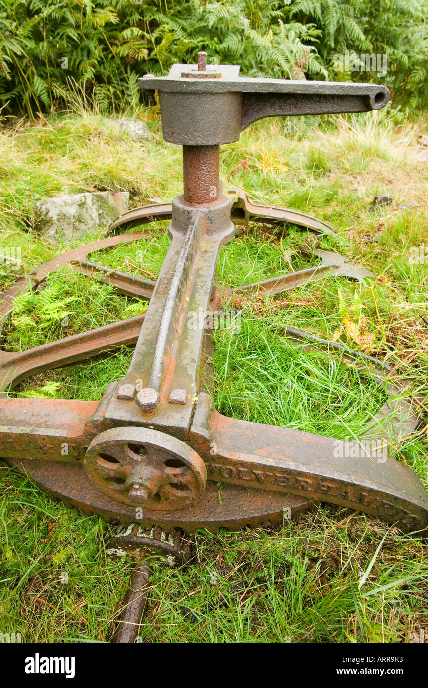 ein altes Pferd Gin verwendet für das Aufwickeln eines alten Coniston Kupfer Minen, Coniston, Lake District, Großbritannien Stockfoto