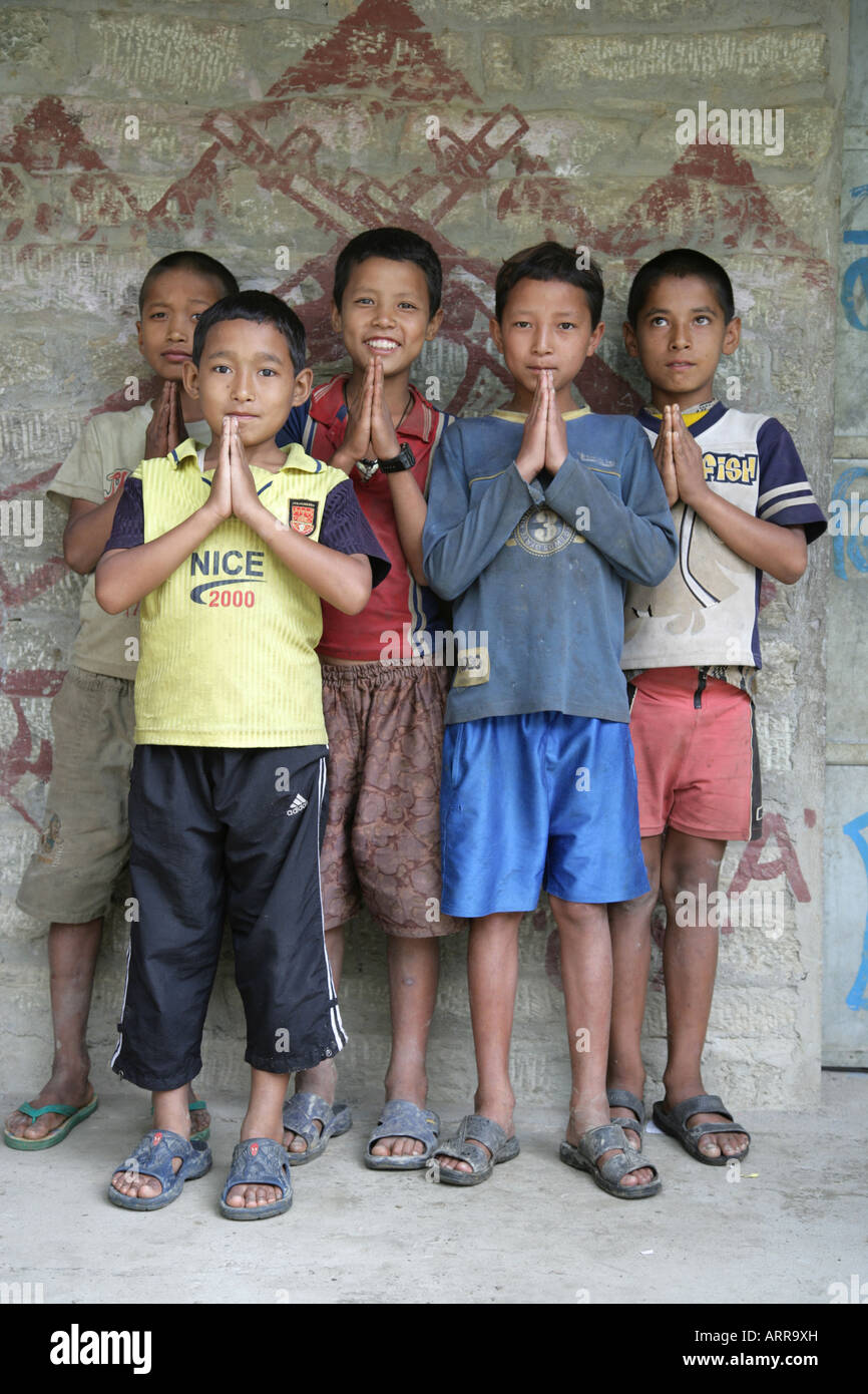 "Fünf nepalesischen Jungs" Stockfoto