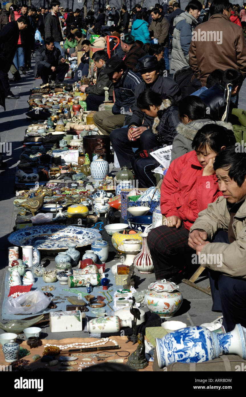 Panjiayuan-Markt in Peking China 16. Februar 2008 Stockfoto