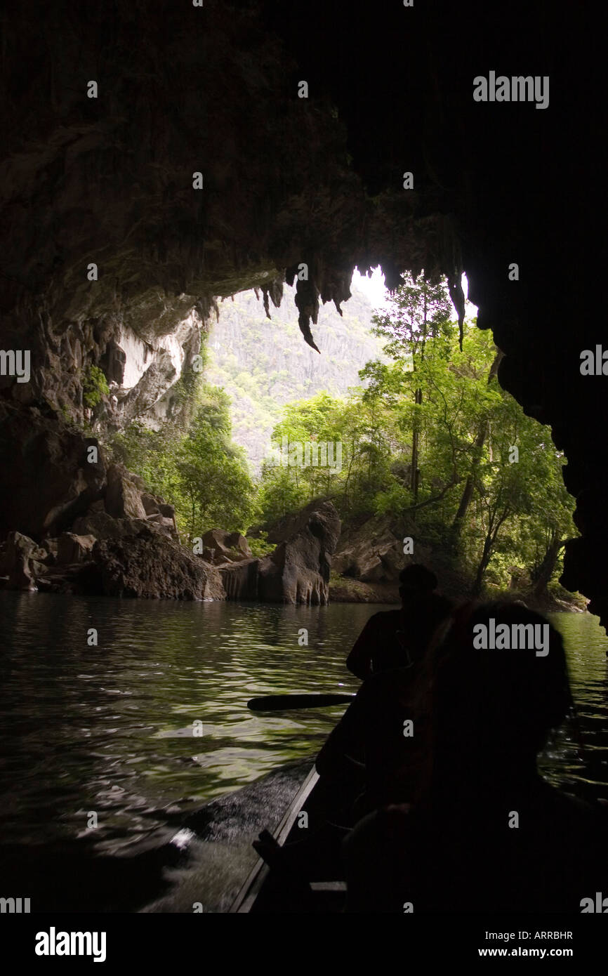 Kong Lor Höhle Laos Stockfoto
