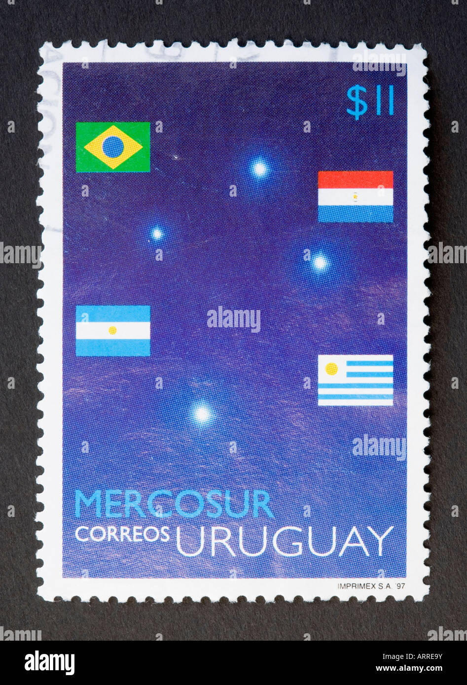 Uruguay-Briefmarke Stockfoto