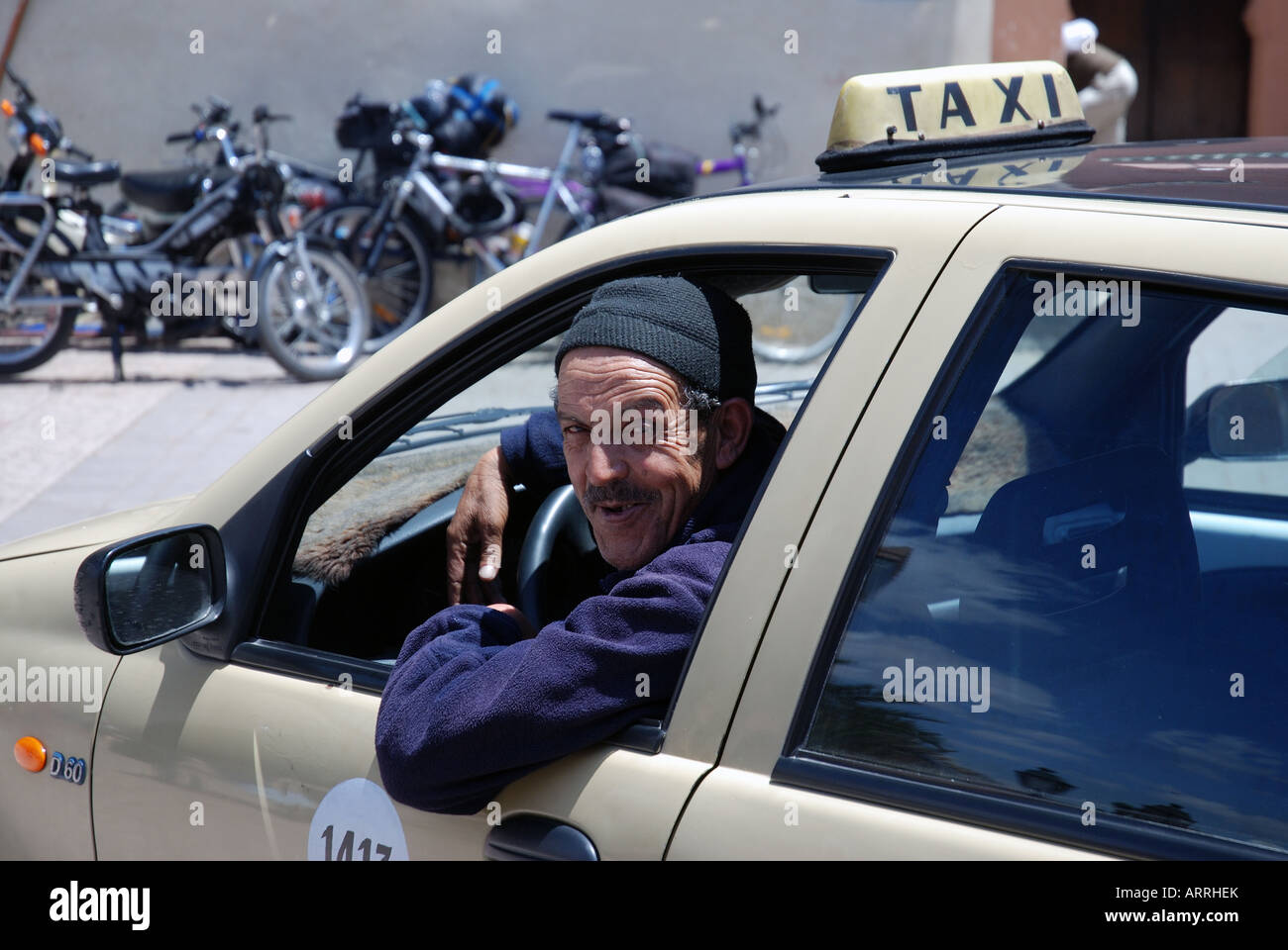 Marrakesch Marokko Taxifahrer Stockfoto