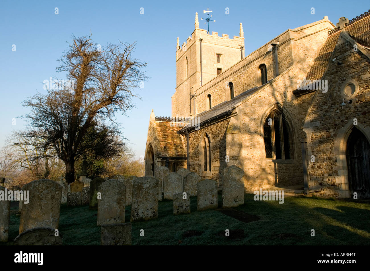 Johannes der Täufer Kirche Holywell Cambridgeshire England Stockfoto