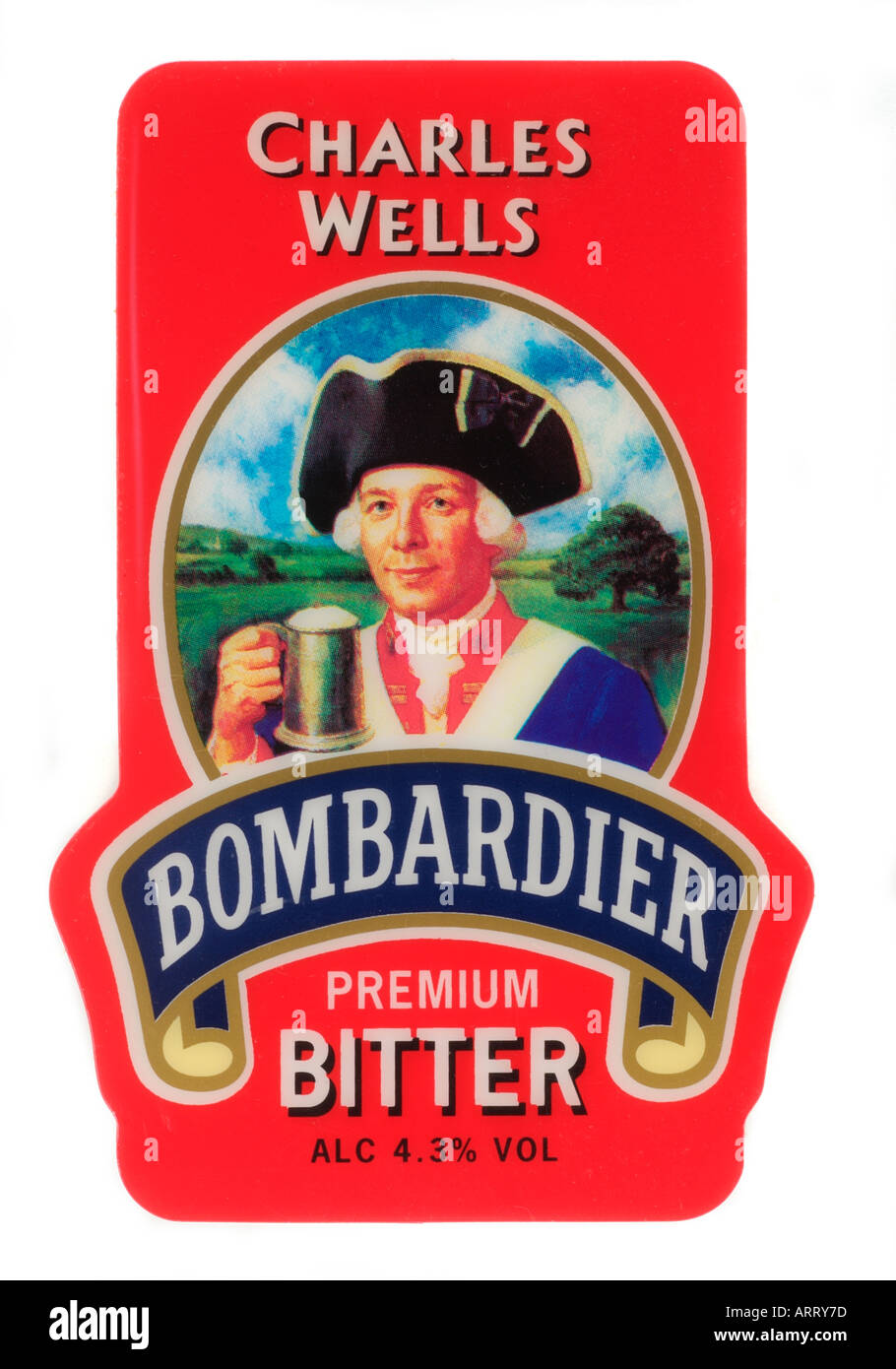 Charles Wells Bombardier bitter Bier Pumpe Premiumlabel England UK United Kingdom GB Great Britain Stockfoto