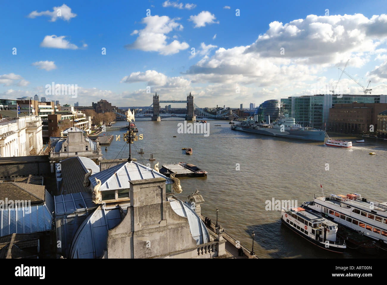 Tower Bridge River Thames panorama Stockfoto