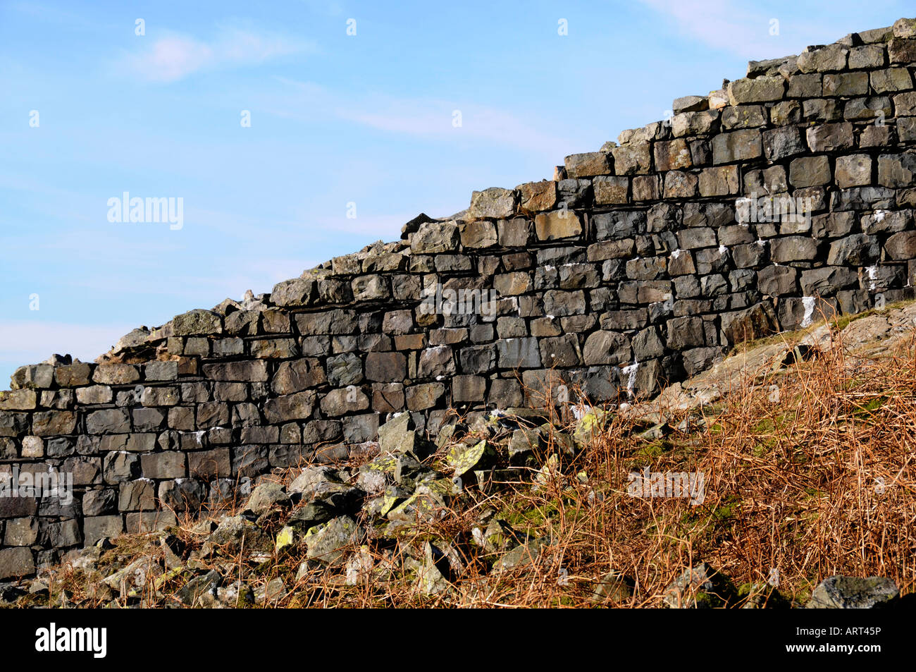 Detail der harten Knott Fort, schwer Knott Pass, Cumbria. Stockfoto