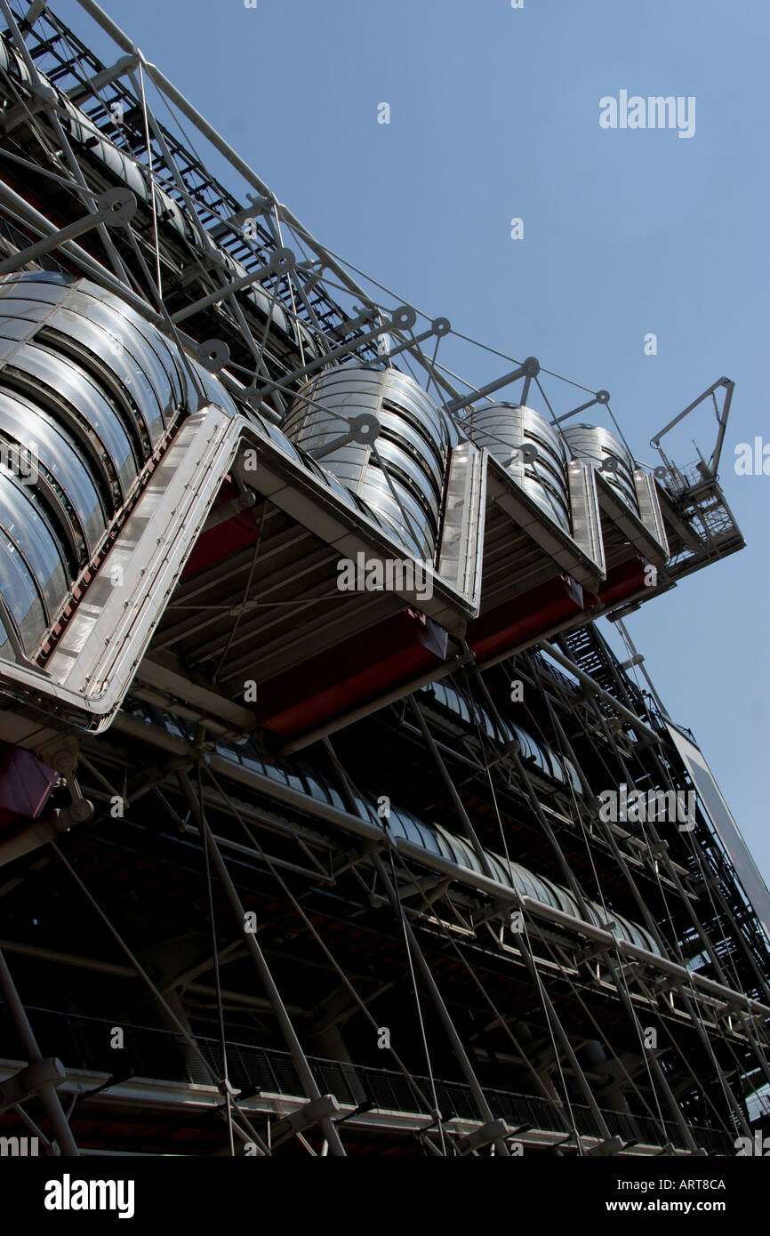 Die Ansicht des Centre Georges Pompidou, Paris, Frankreich Stockfoto