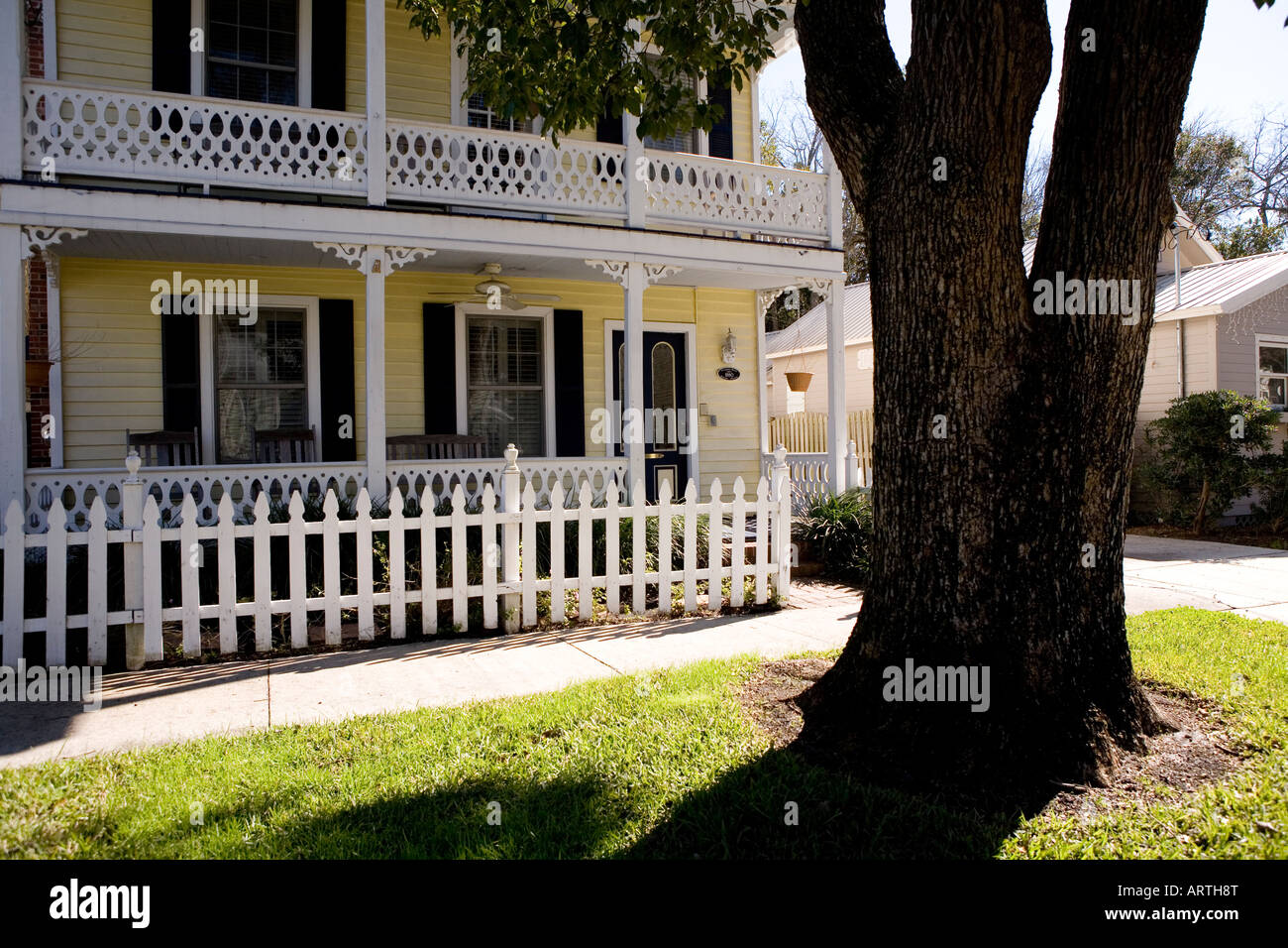 Historisches Viertel Ash Street Inn Bed Breakfast Amelia Island Florida USA Fernandina Beach Stockfoto