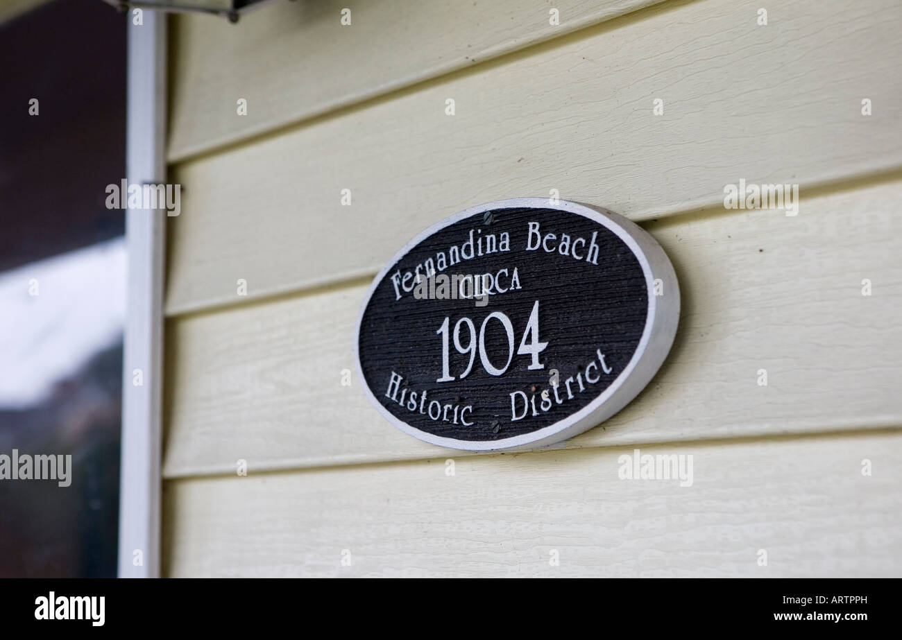 Historisches Viertel Ash Street Inn Bed Breakfast Amelia Island Florida USA Fernandina Beach Stockfoto