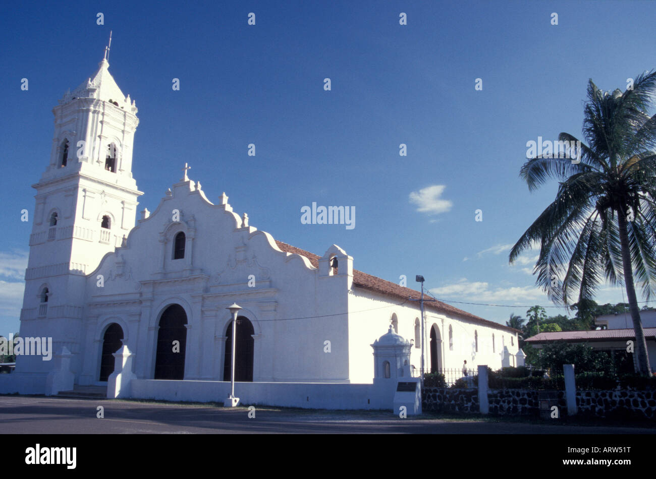 Die historische Iglesia de Natá Kirche in der Stadt Natá, Provinz Coclé, Panama Stockfoto