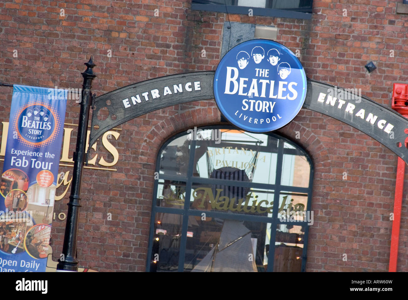 Die Beatles Geschichte Ausstellung in Liverpool England Stockfoto