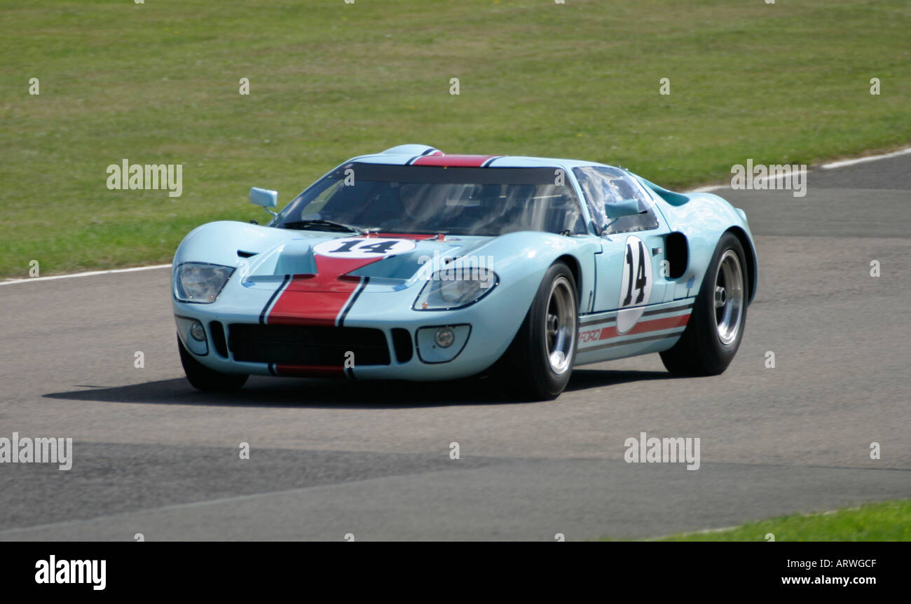 1965 Ford GT40 bei Goodwood Revival, Sussex, UK Stockfoto