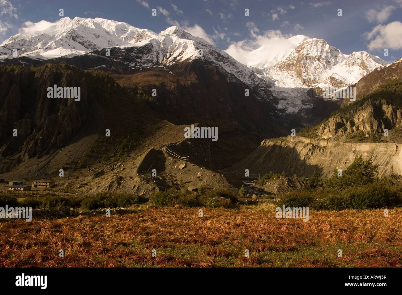 Manang, Annapurna Circuit Trek, Nepal Stockfoto