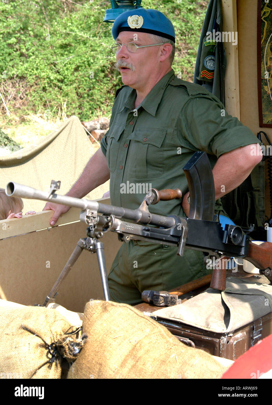 Irische Friedenstruppen im Kongo 1961 Reenactment in Glendale Maryland Stockfoto