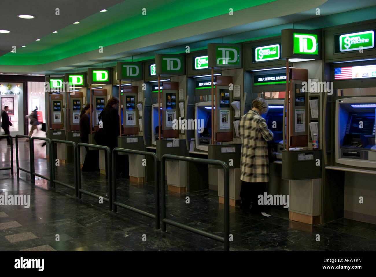 Toronto Dominion Bank ATM Maschine Kanada Stockfoto