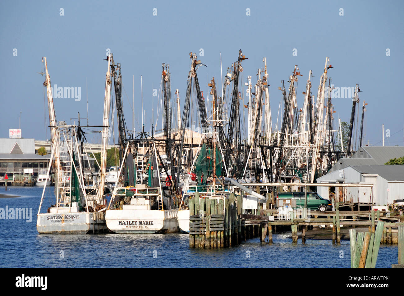 Der Hafen am Fort FT Myers Beach Florida Florida US Vereinigte Staaten Intercoastal Waterway Stockfoto