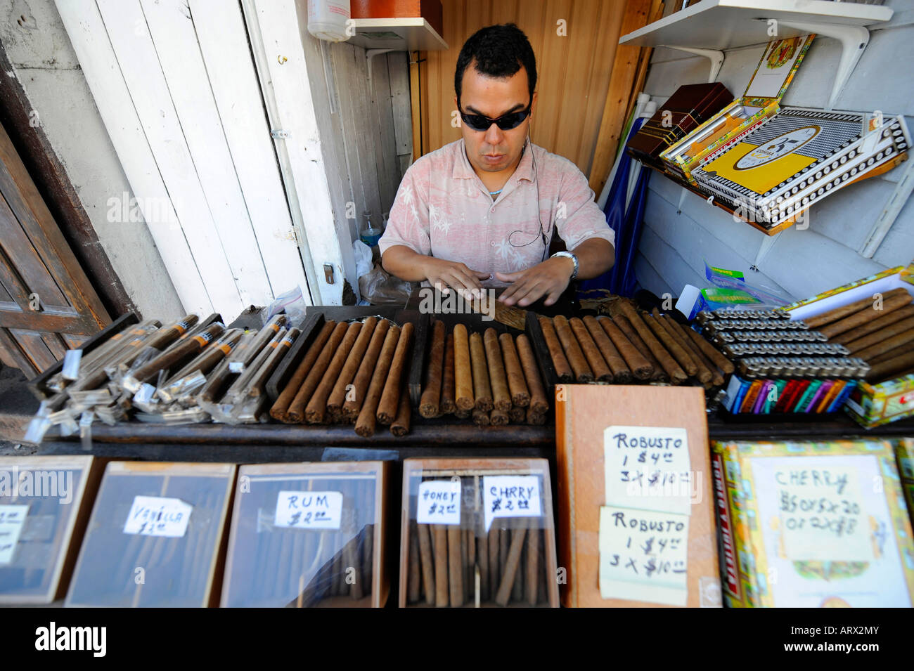 Handgemachte Zigarre Hersteller in Key West Florida Stockfoto