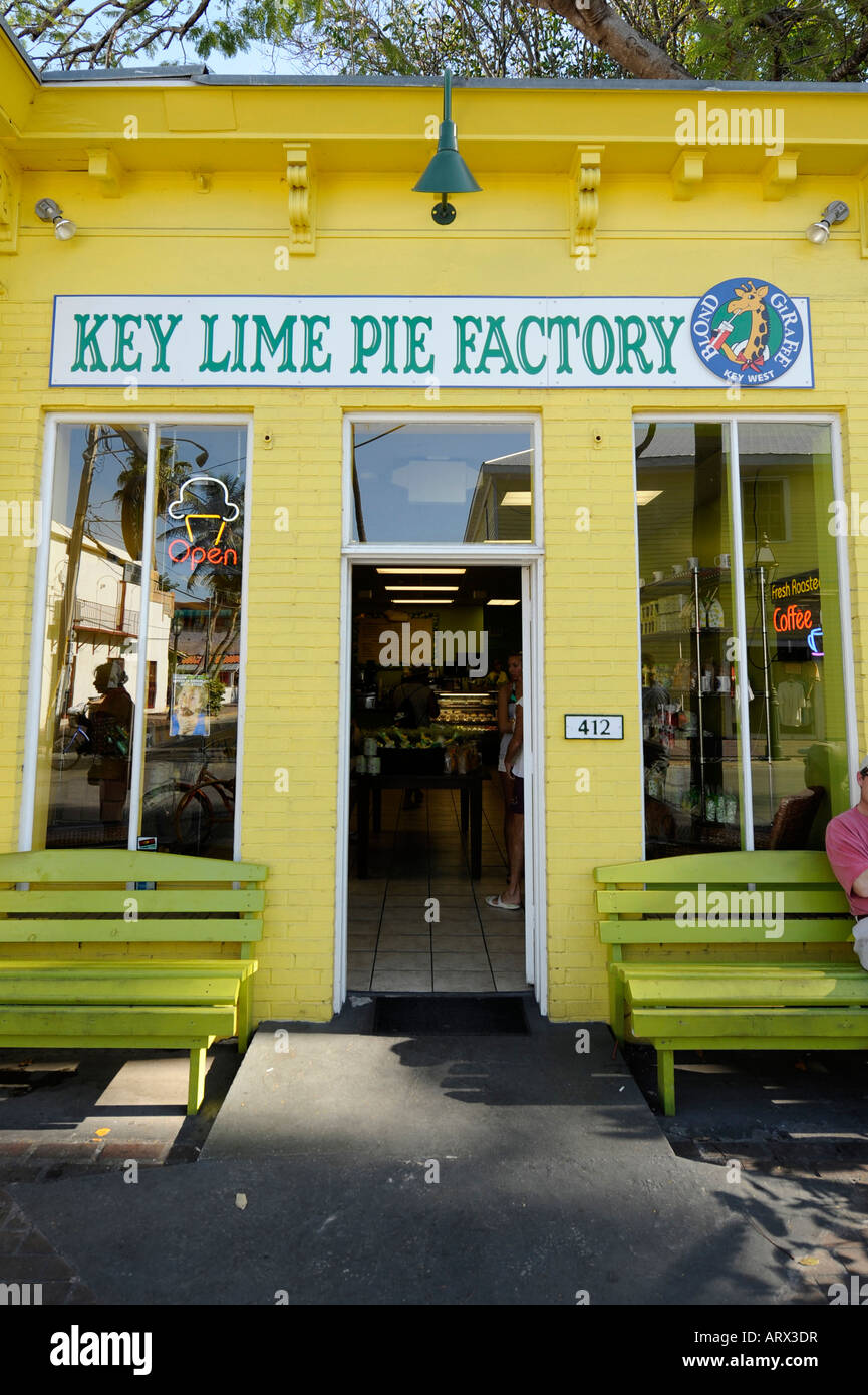 bunte Geschäfte in Key West Florida Stockfoto