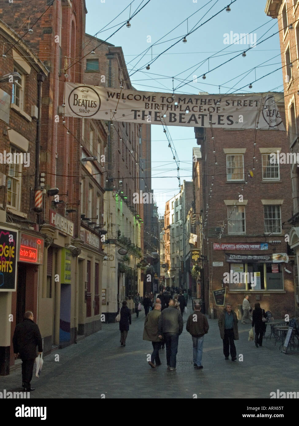 Mathew Street, Liverpool Stockfoto