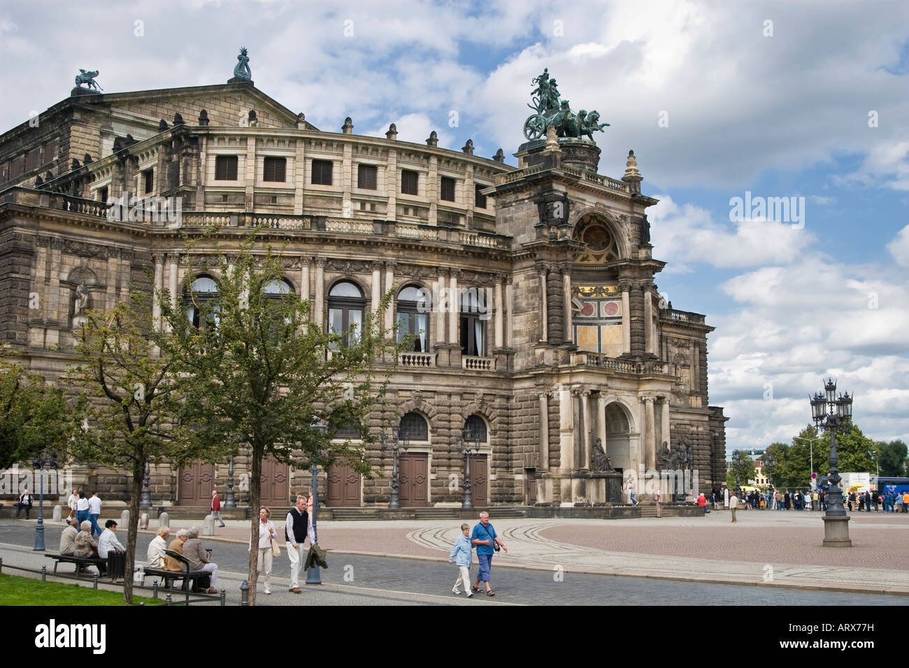 Opernhaus Semperoper Dresden Deutschland Stockfoto