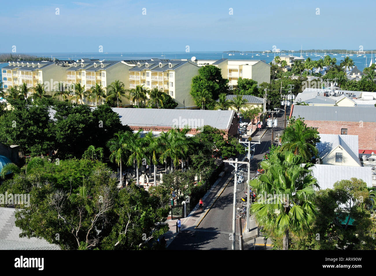 Blick Key West Florida aus Spitze Shipwreck Museum Stockfoto