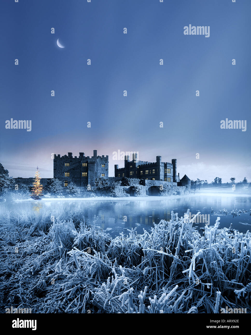 GB - KENT: Leeds Castle zu Weihnachten Stockfoto