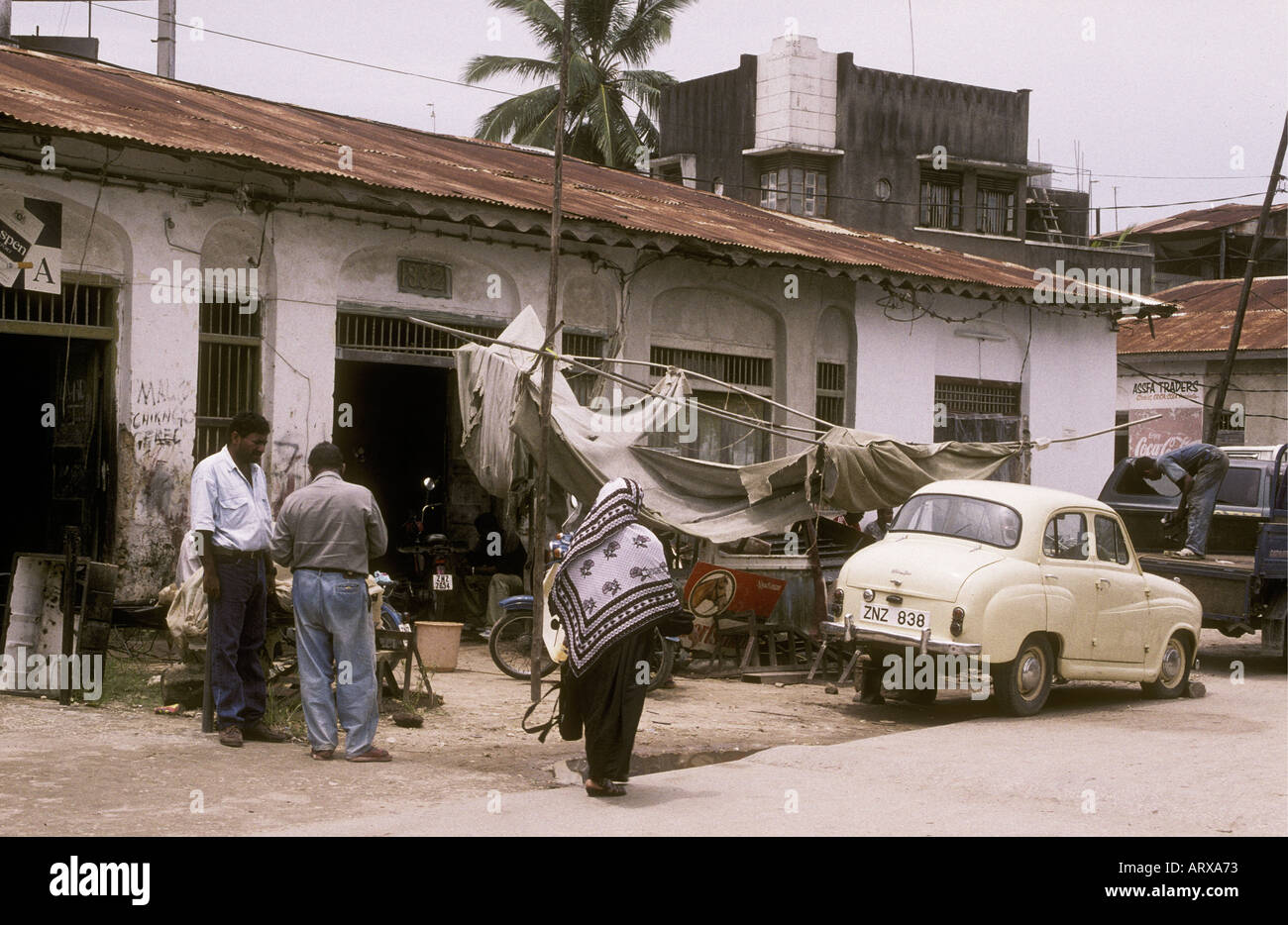 Kleine Garage Werkstatt Sansibar Tansania Ostafrika Stockfoto