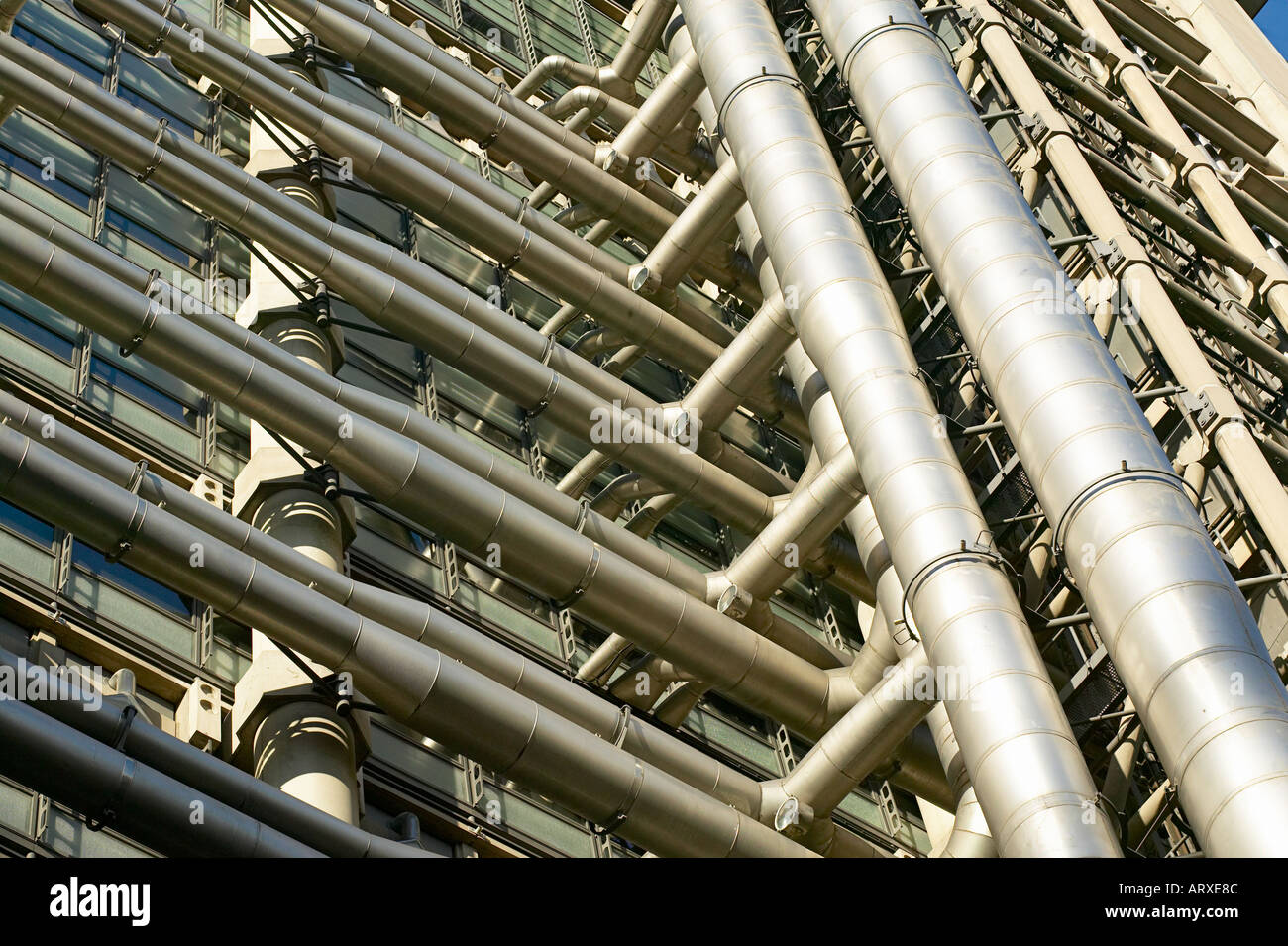 externe Dienstleister Rohre Lloyds von London England Stockfoto