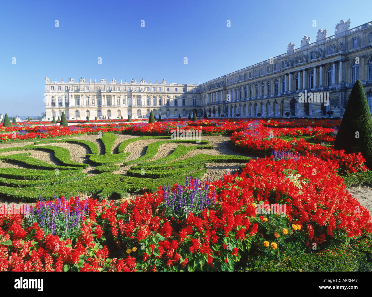 Gärten im Schloss Versailles bei Paris Stockfoto