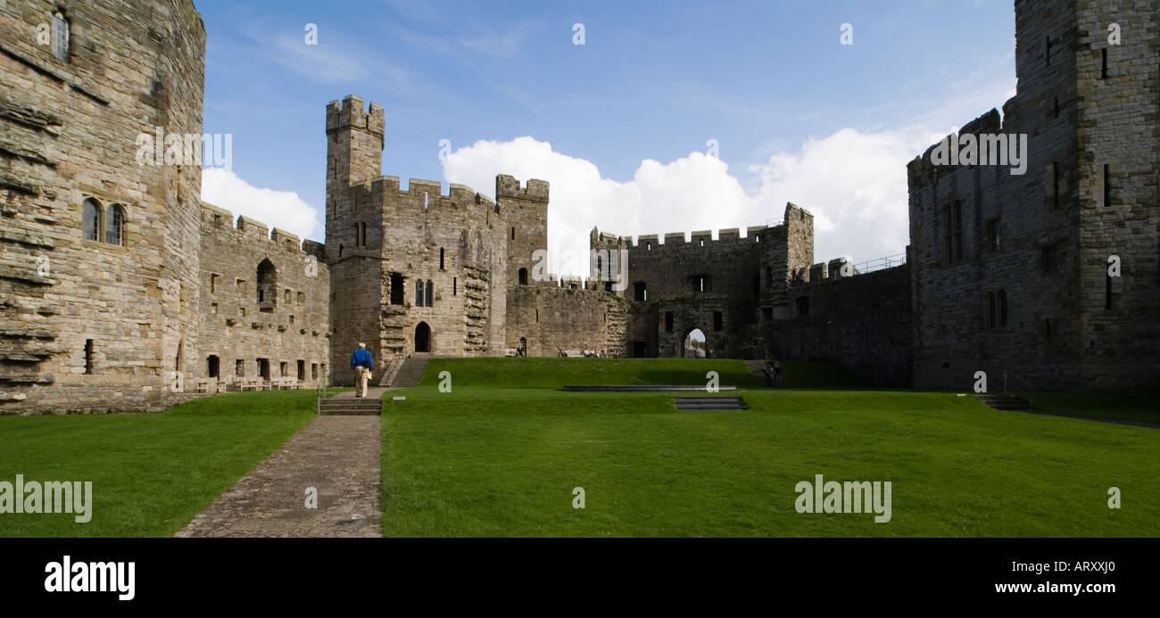 Caernarvon Castle Wales Stockfoto