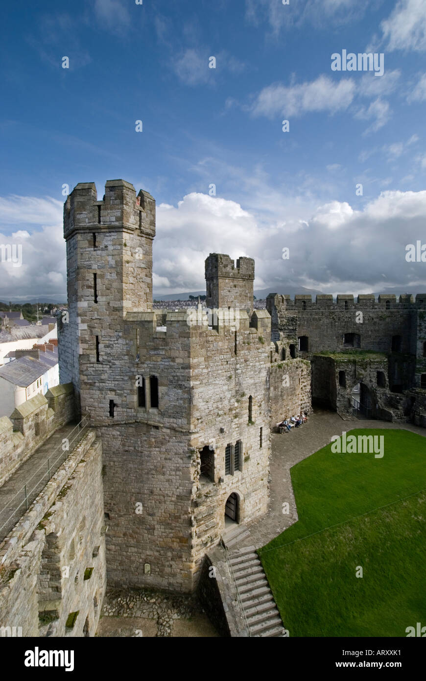 Caernarvon Castle der Nord-Ost-Turm Stockfoto