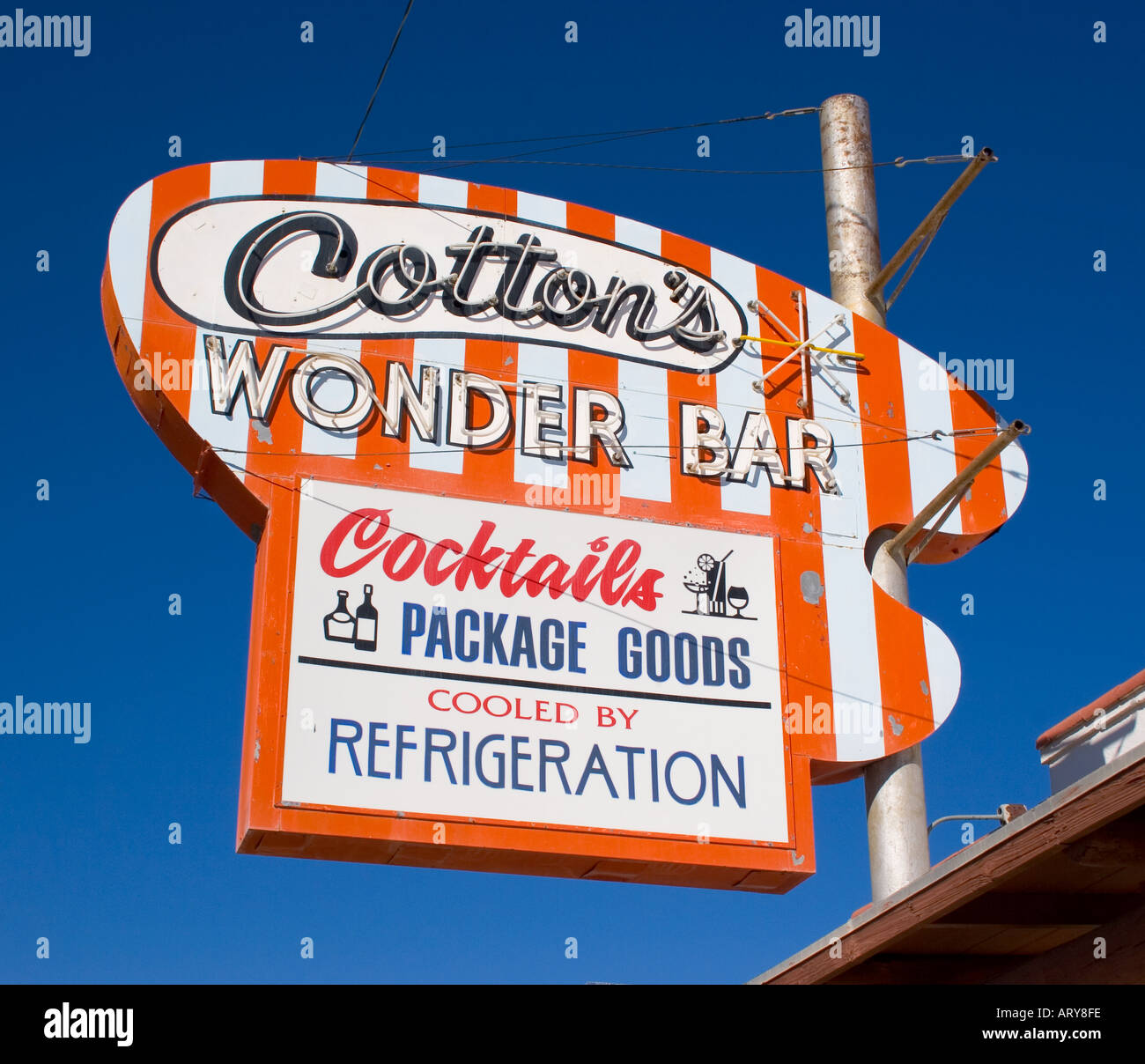Baumwolle s Wonder Bar Zeichen in Casa Grande, Arizona Stockfoto